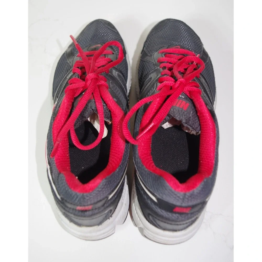 Nike Dart 9 Women's Size 8 Running Shoes Black Dark Grey Red